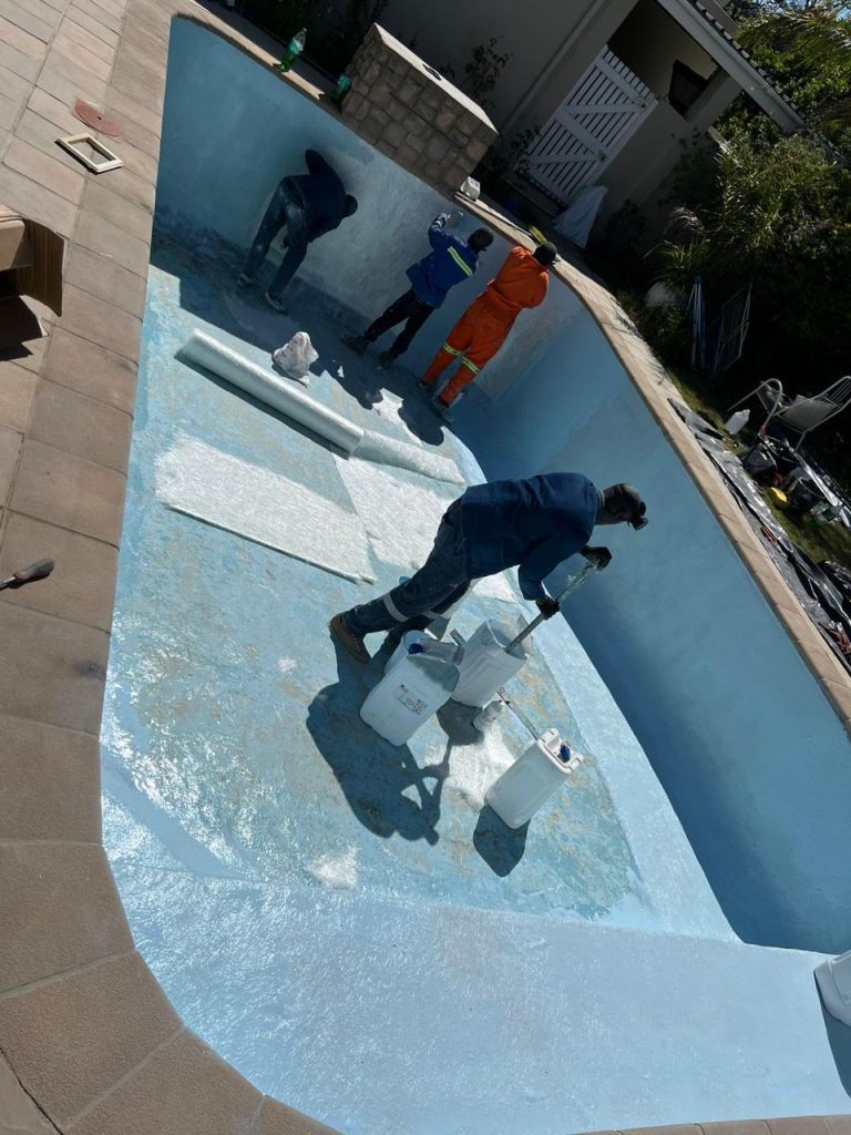 Pool resurfacing with Marbelite and Fibreglass in Cape Town.