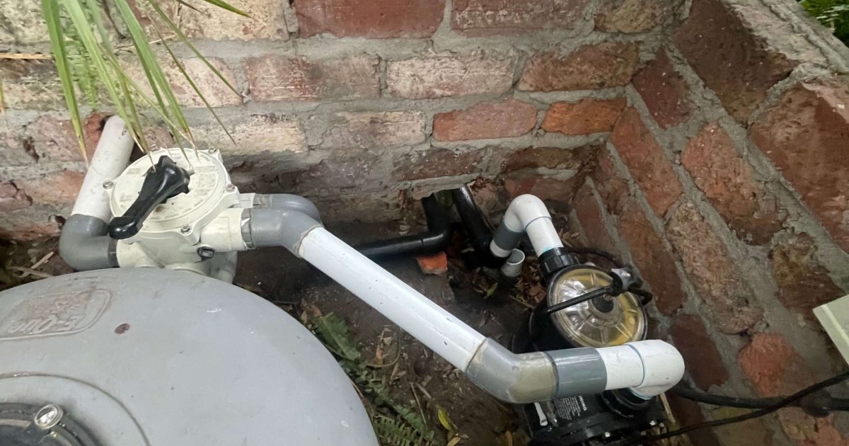 Newly installed energy-efficient pool pump connected to filtration system in Kenwyn, Cape Town