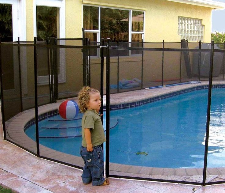 Sleek and secure: Black aluminium child-proof fence installed around a Cape Town family pool.