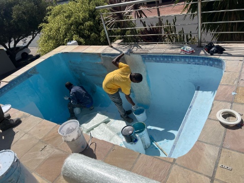 Fibreglass pool relining in Cape Town with smooth finish