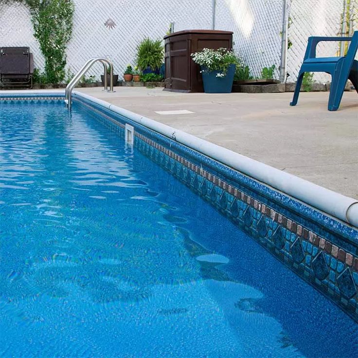 Smooth, cost-effective vinyl-lined swimming pool.