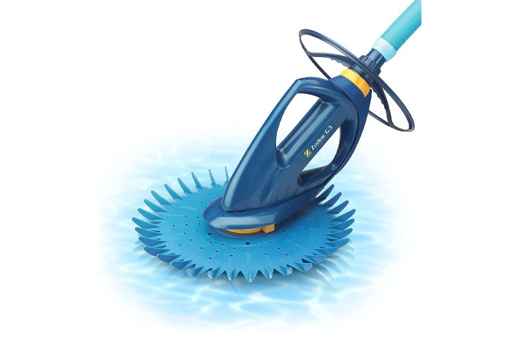 Automatic suction pool cleaner removing debris from a residential swimming pool in Cape Town – ideal for regular pool maintenance and cleaning