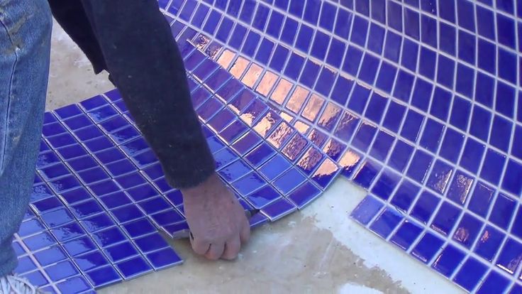 Mosaic tiles and coping stones installed on an old pool in Cape Town

