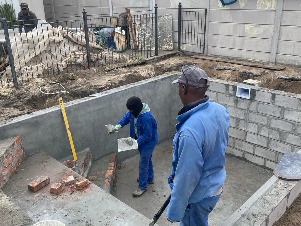 Custom inground swimming pool installation in Kraaifontein, Cape Town