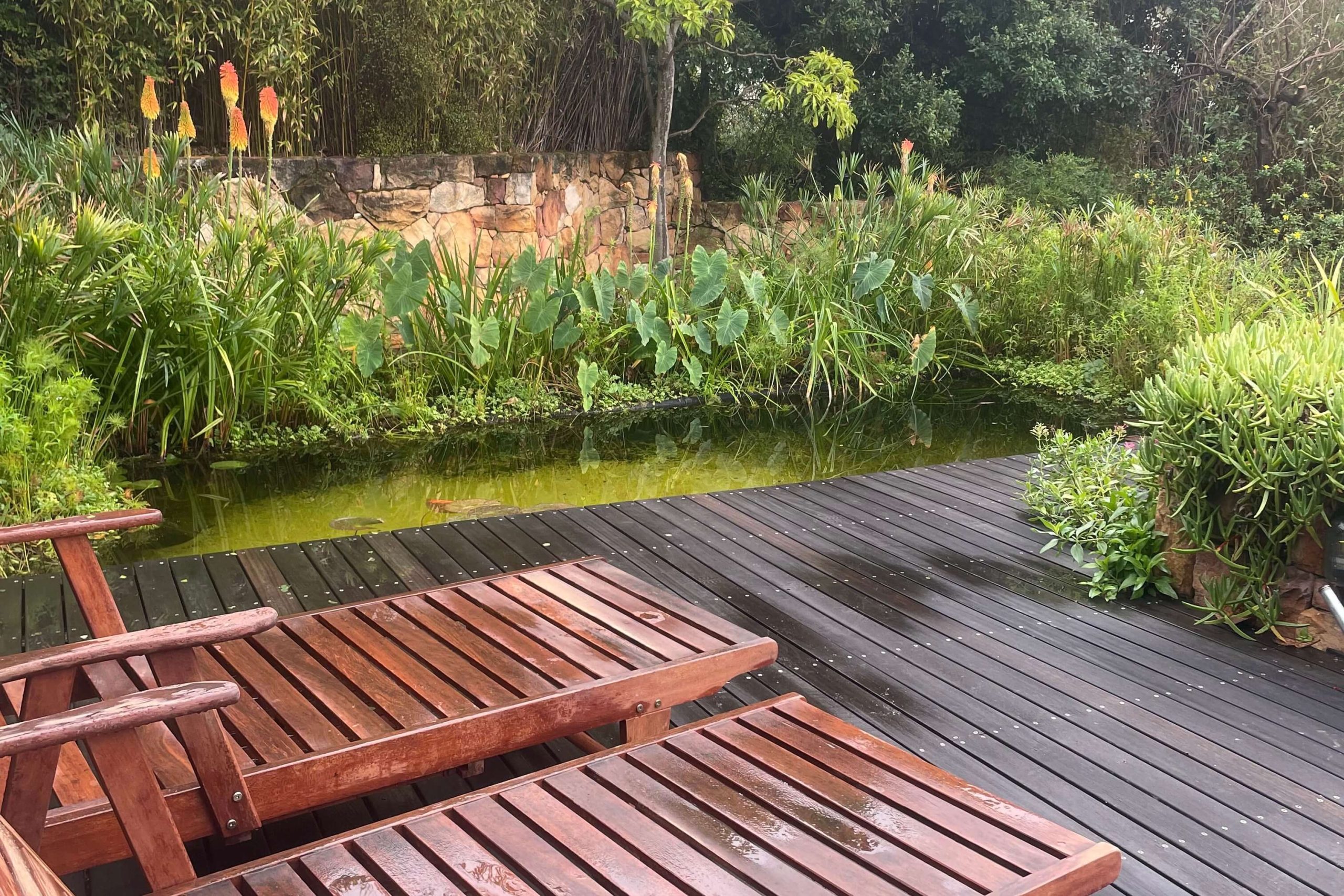 Outdoor carpentry with seating and decking