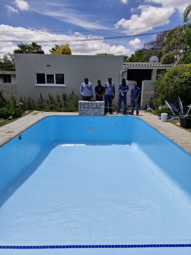 finished fibreglass pool renovation Paarl smooth clean water modern finish