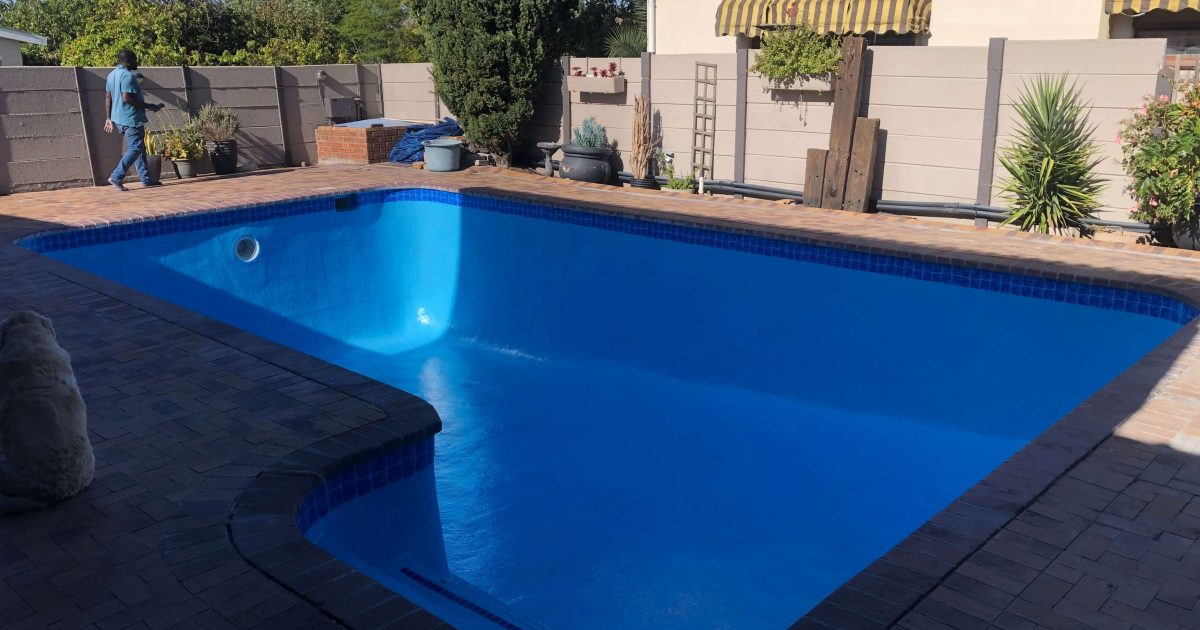 pool renovation Kraaifontein final painted surface after relining