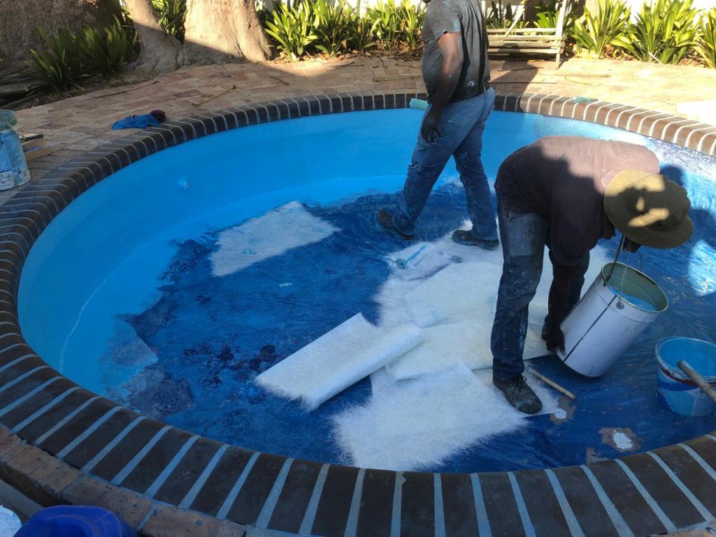 fibreglass pool lining Edgemead Cape Town smooth surface installation process