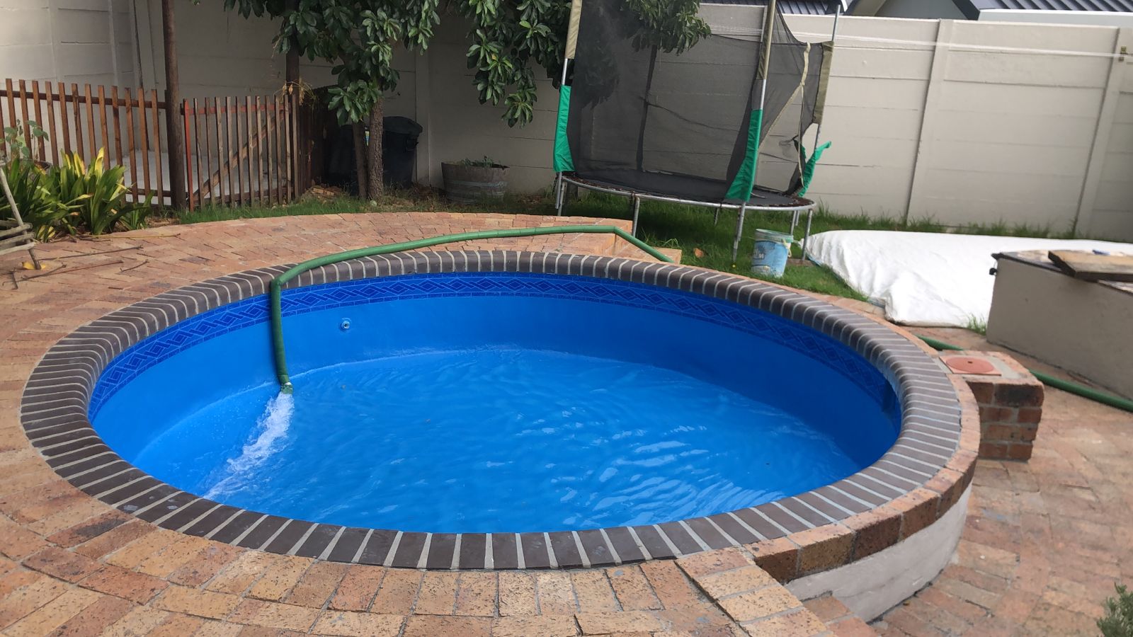 finished swimming pool Edgemead painted fibreglass coating clean water