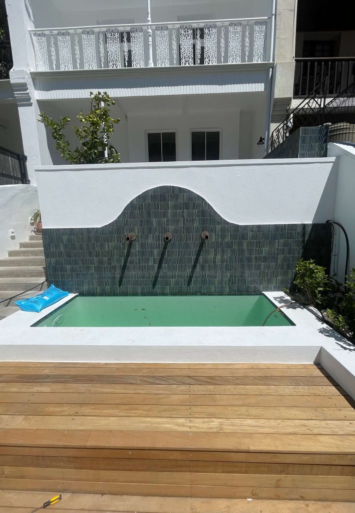 Compact residential pool upgraded with fibreglass finish in Cape Town Western Cape