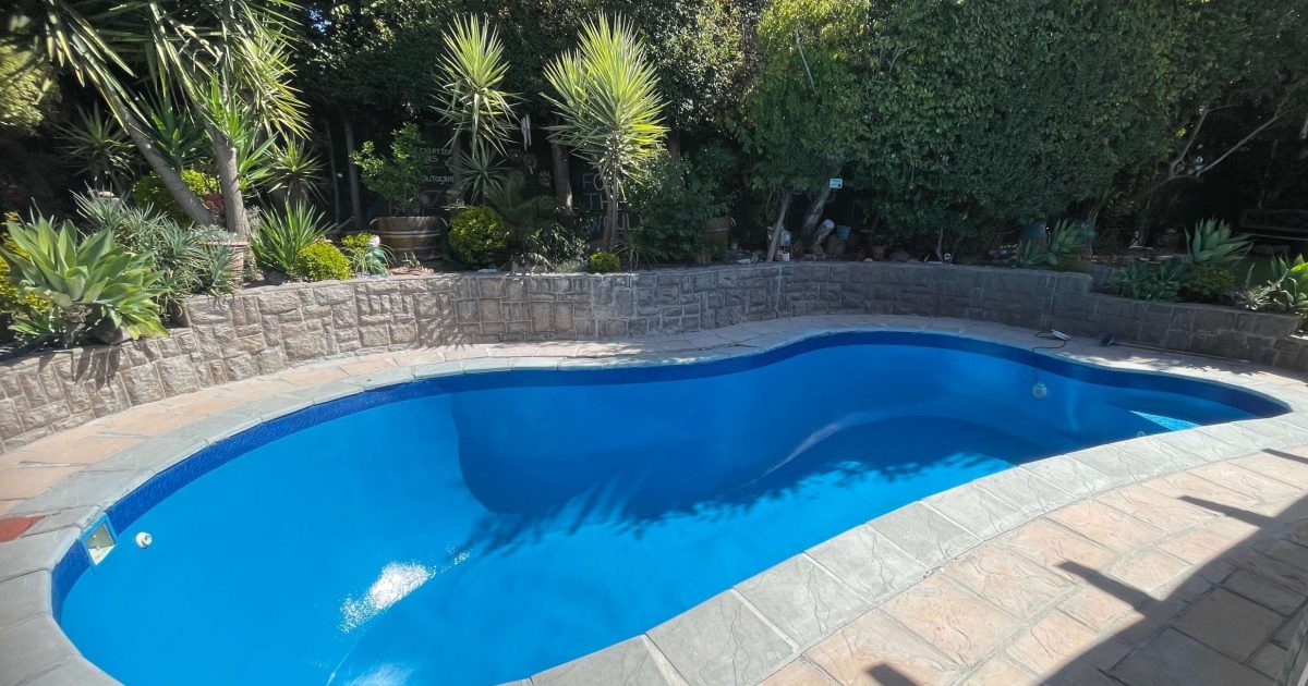 Old damaged pool transformed into modern fibreglass pool during renovation in Cape Town with cost comparison context