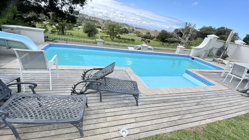 Luxury renovated swimming pool ready for summer in Grabouw