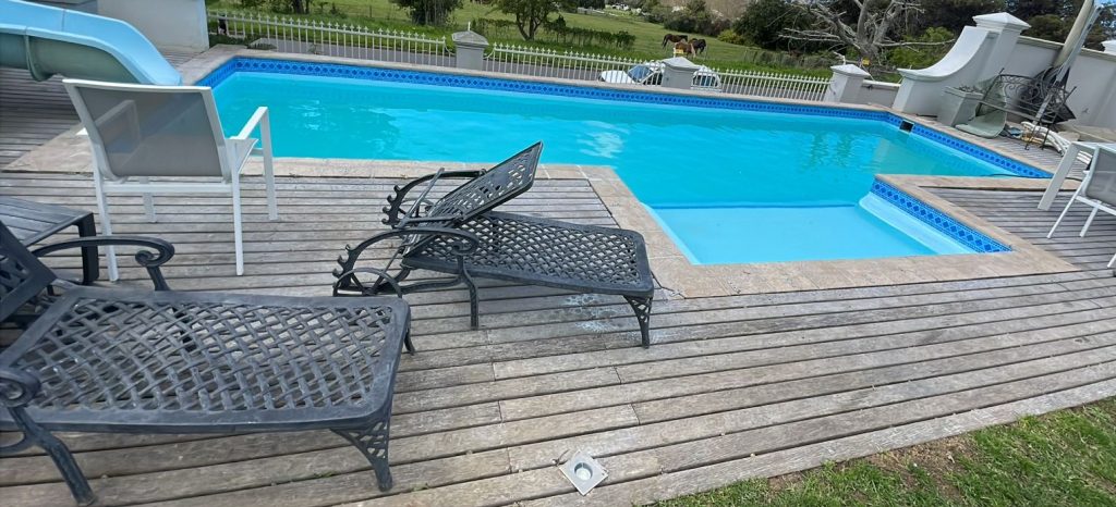 Swimming pool renovation completed in Darling Western Cape luxury home