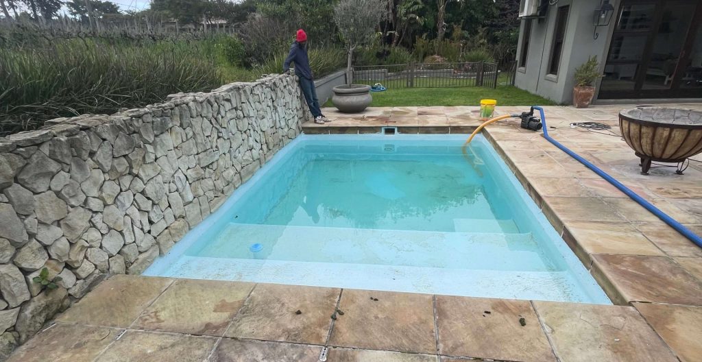 fibreglass pool resurfacing before and after Cape Town