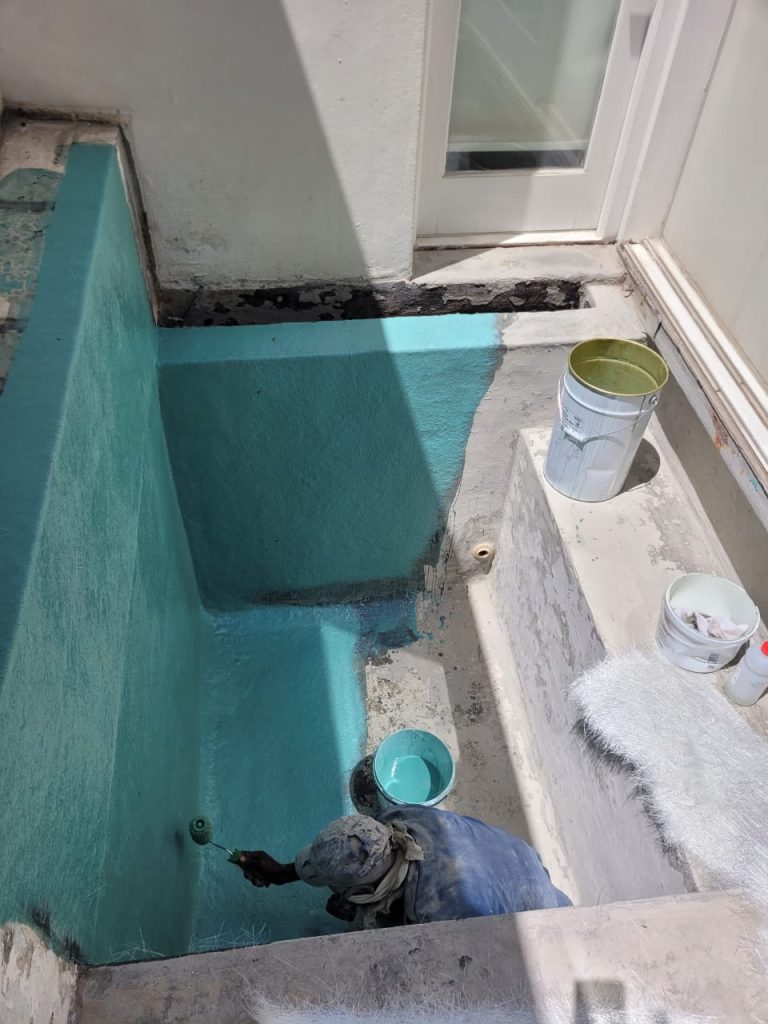 Concrete pool prepared for fibreglass lining in Cape Town