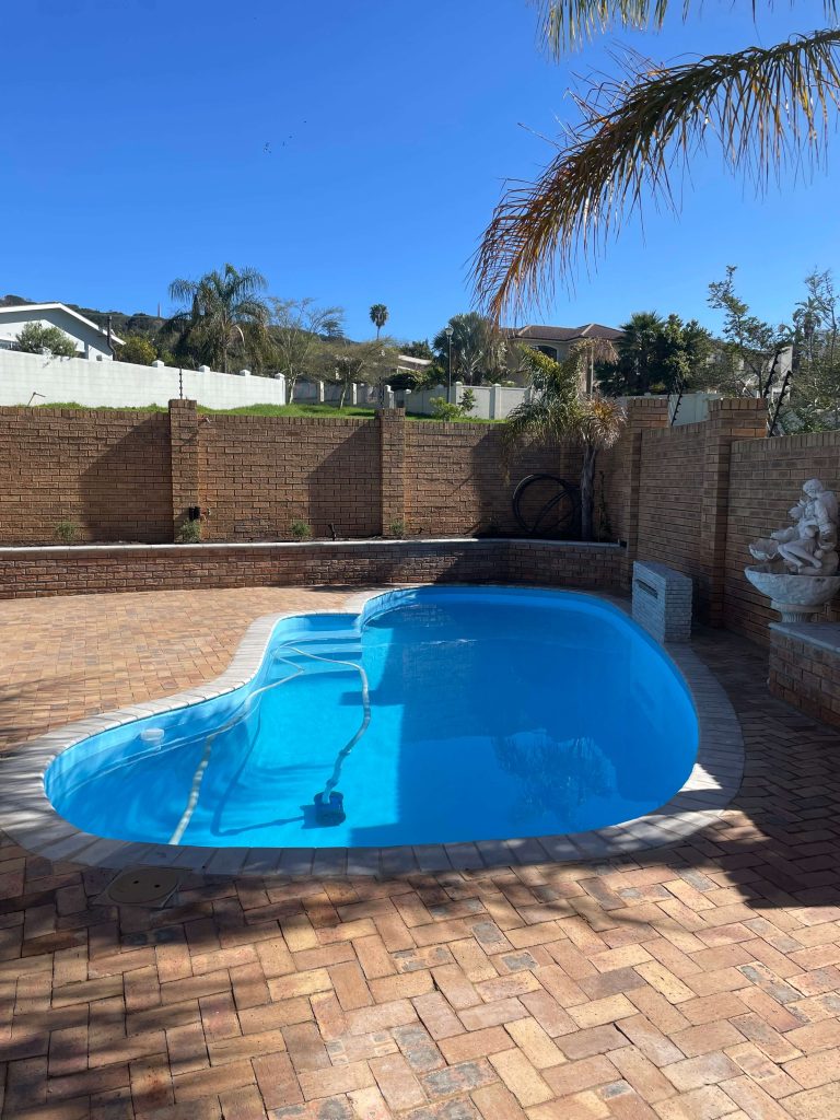 Fibreglass pool renovation before and after Cape Town