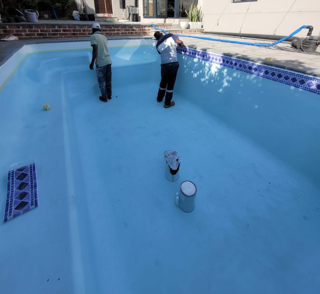 mosaic finish on fibreglass pool Cape Town